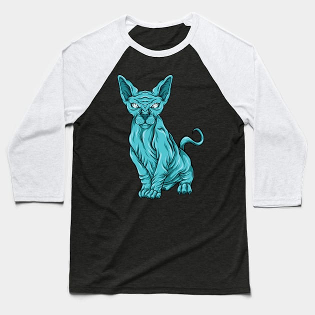 Sphynx Cat Cartoon Kids Gift Baseball T-Shirt by Shirtjaeger